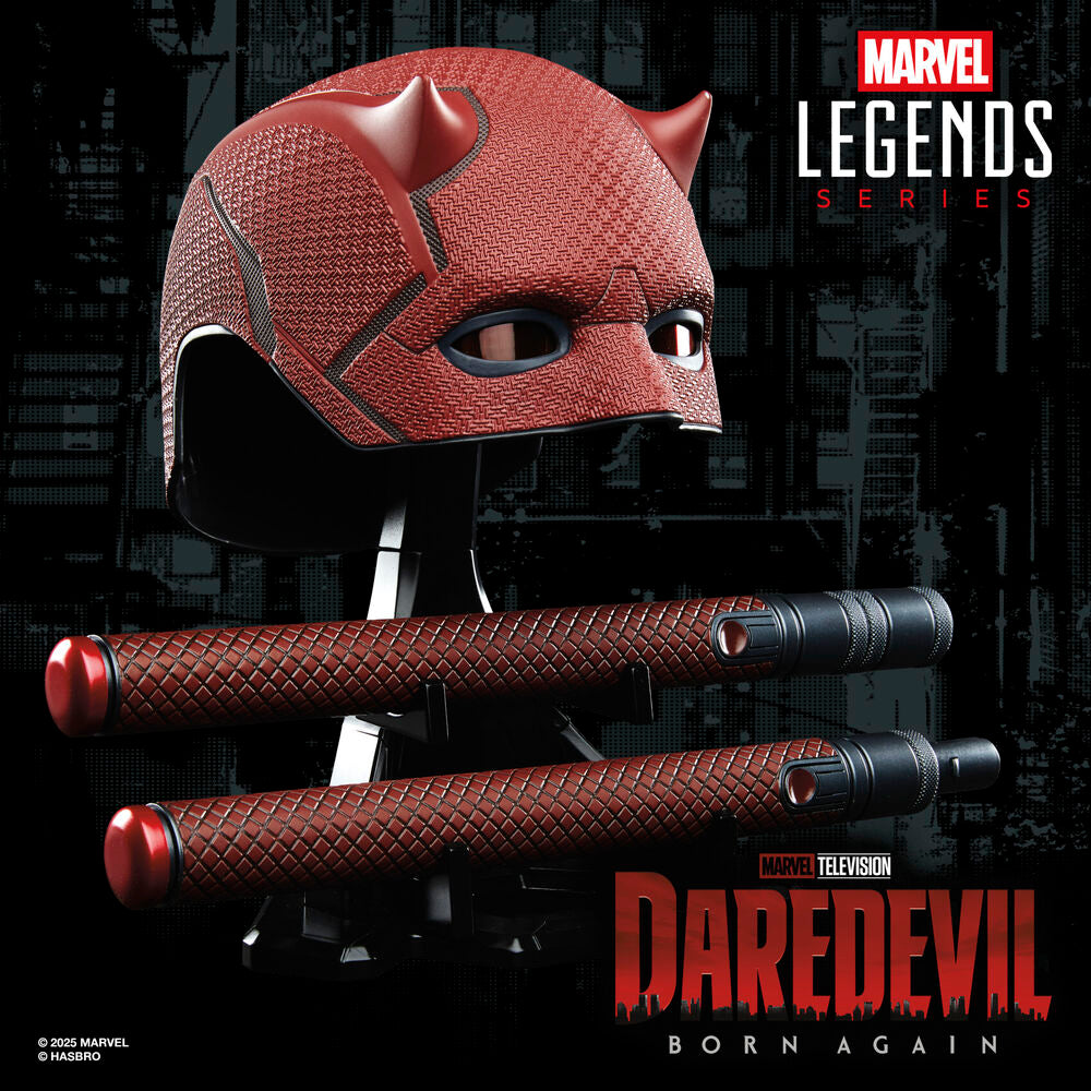 Replica Mascara + Baston de Combate Born Again Daredevil Marvel Legends Series