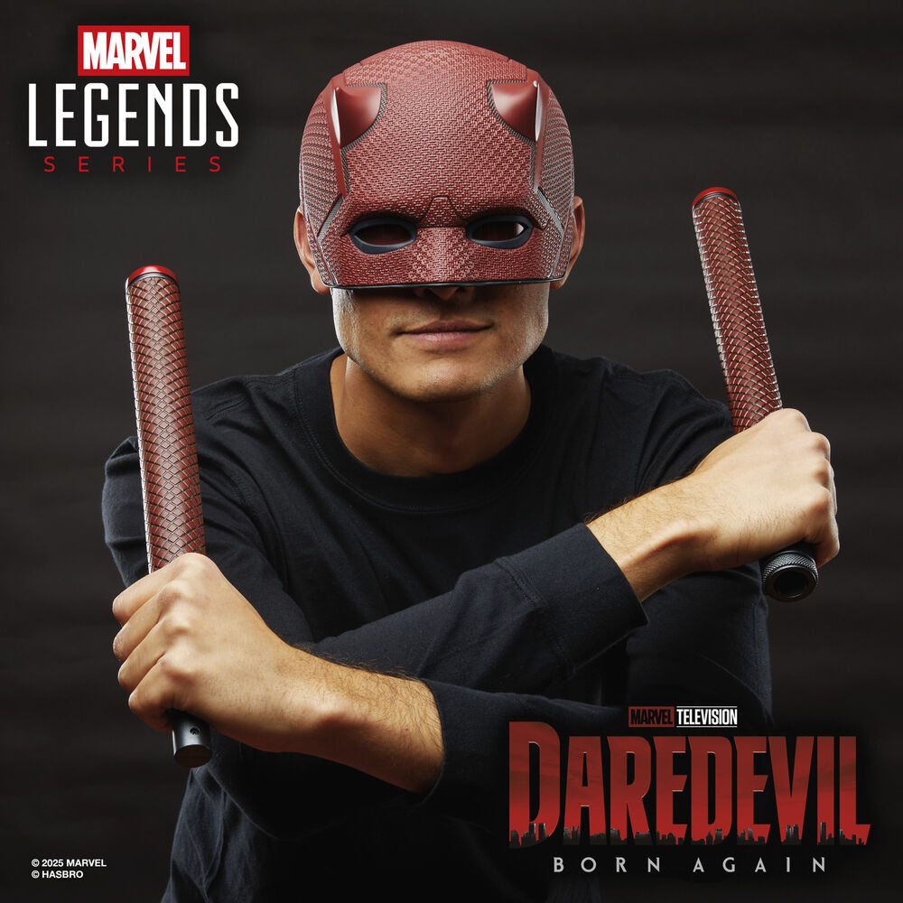 Replica Mascara + Baston de Combate Born Again Daredevil Marvel Legends Series
