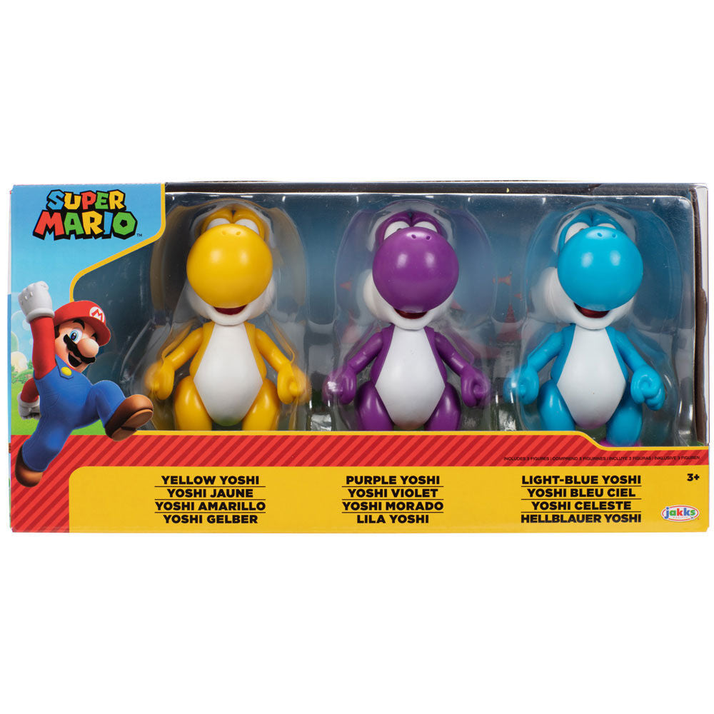 Blister 3 Figuras Yoshi Super Mario Bros 10 cm