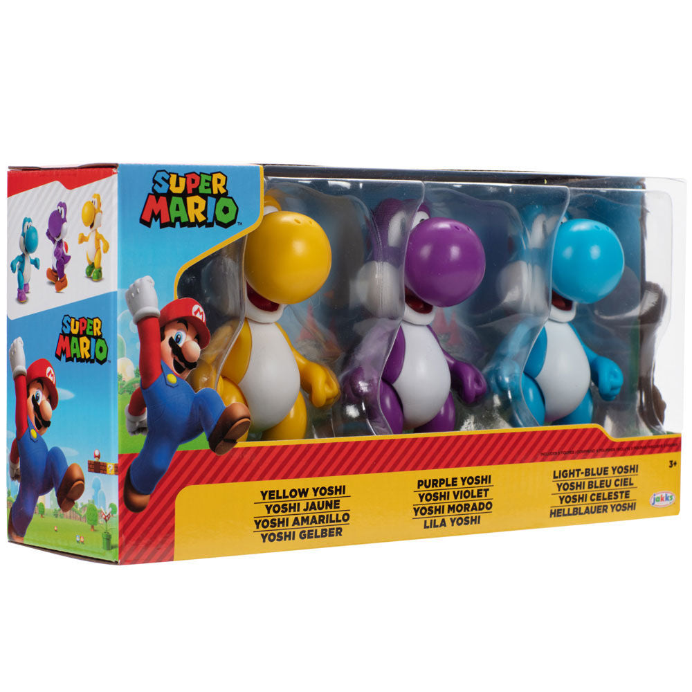 Blister 3 Figuras Yoshi Super Mario Bros 10 cm