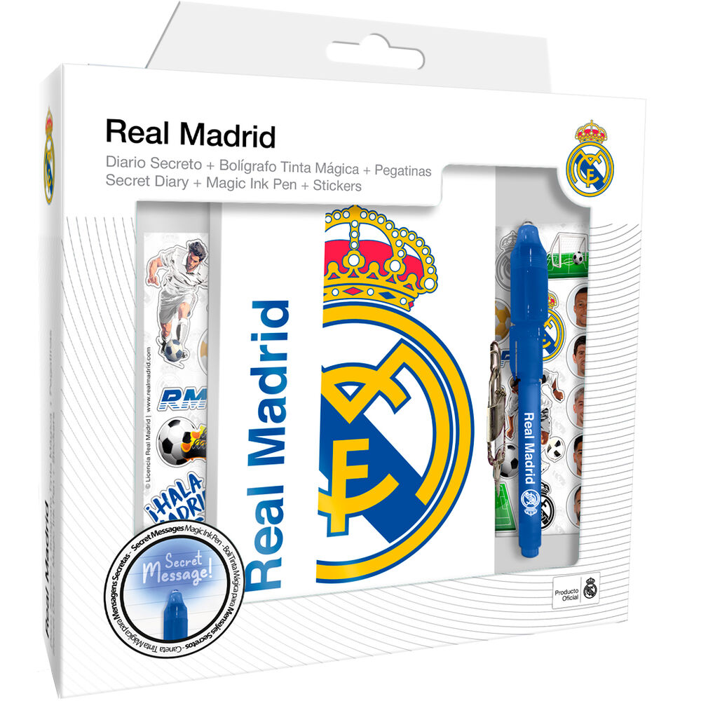 Diario + Boligrafo magico Real Madrid Frikytopia
