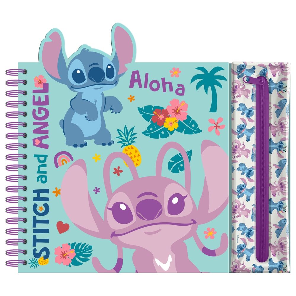 Cuaderno Actividades con Estuche Removible Stitch Disney