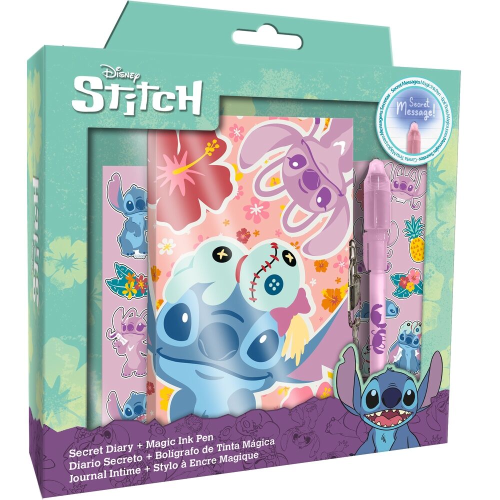 Diario + Boligrafo magico Stitch Disney Frikytopia