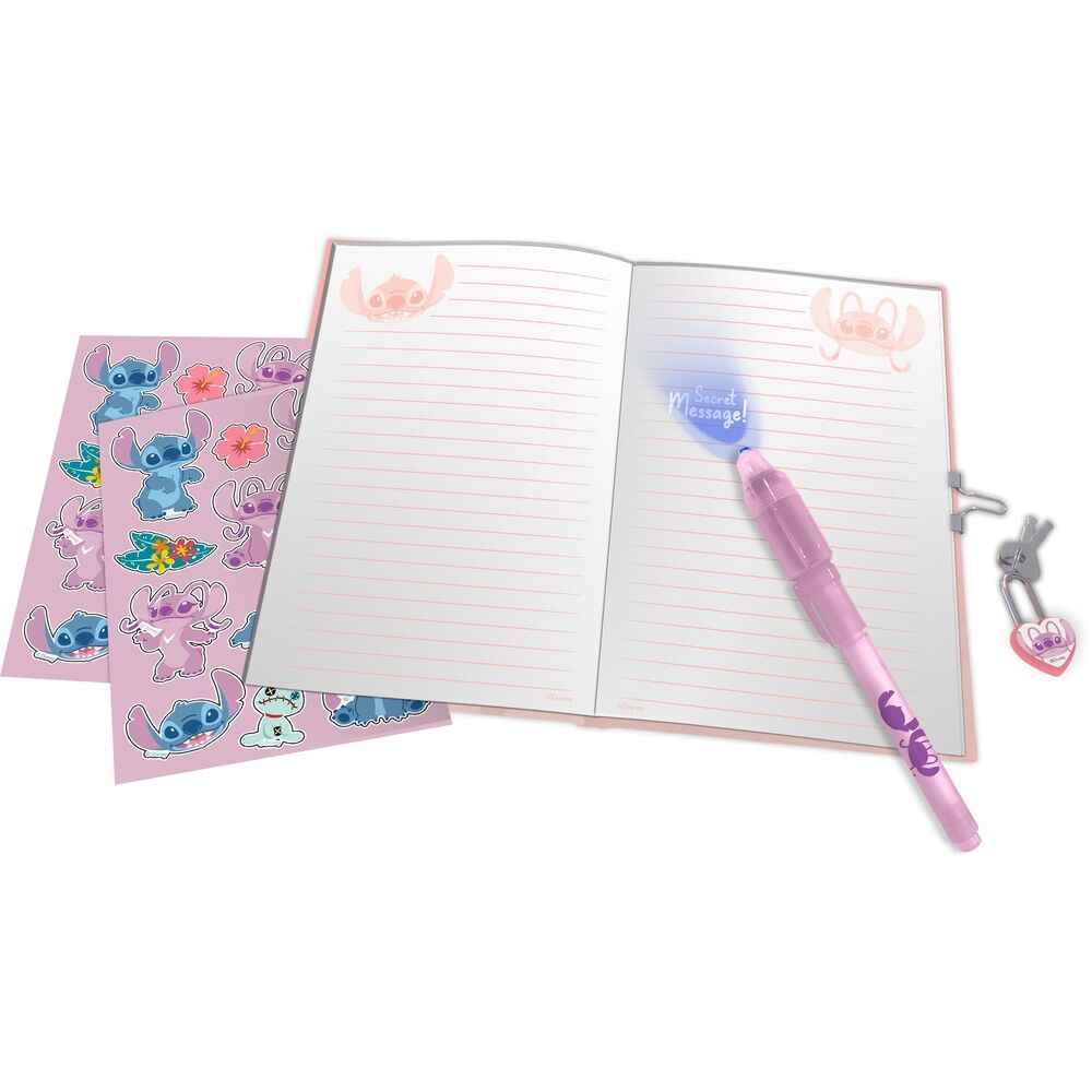 Diario + Boligrafo Magico Stitch Disney