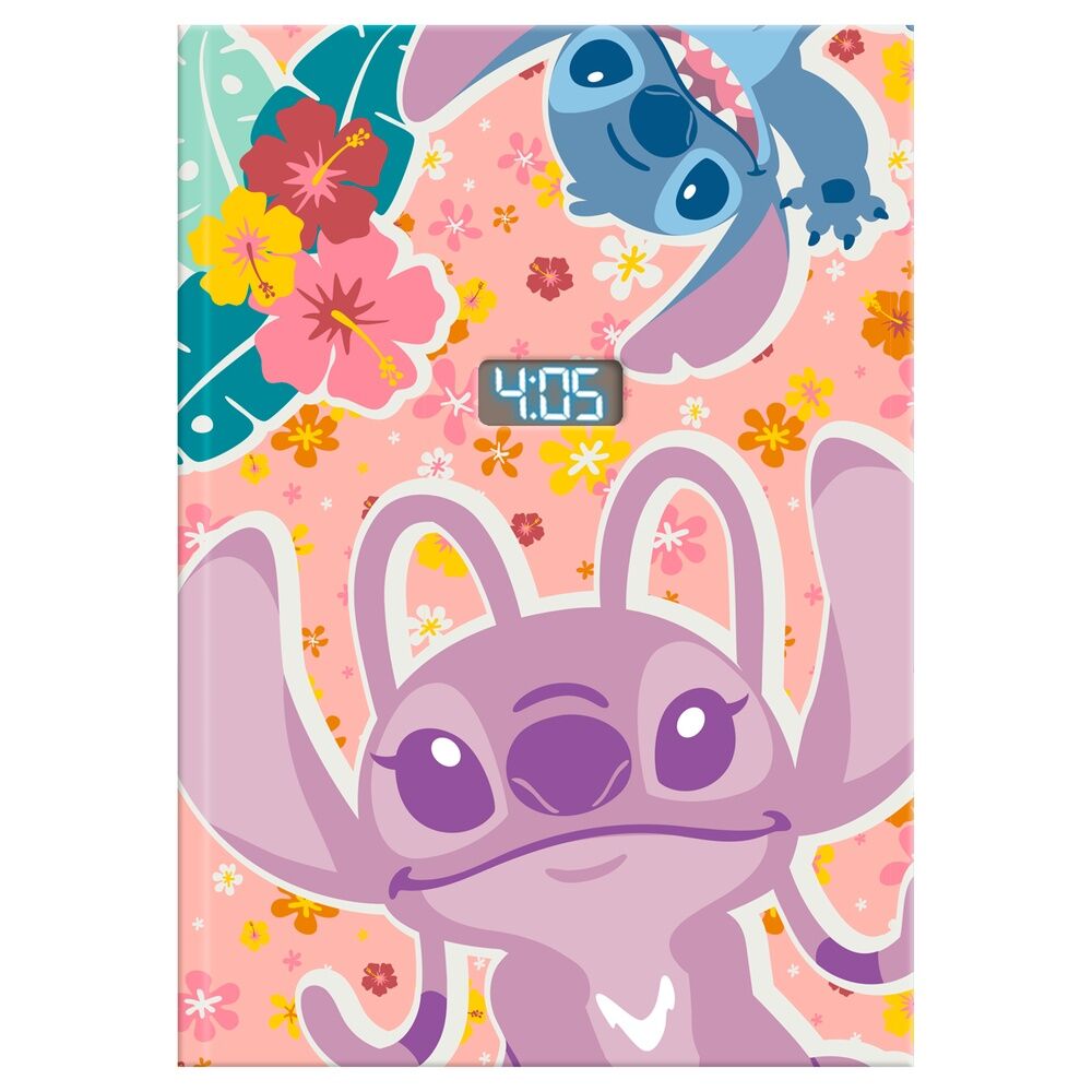 Cuaderno con reloj led Stitch Disney Frikytopia