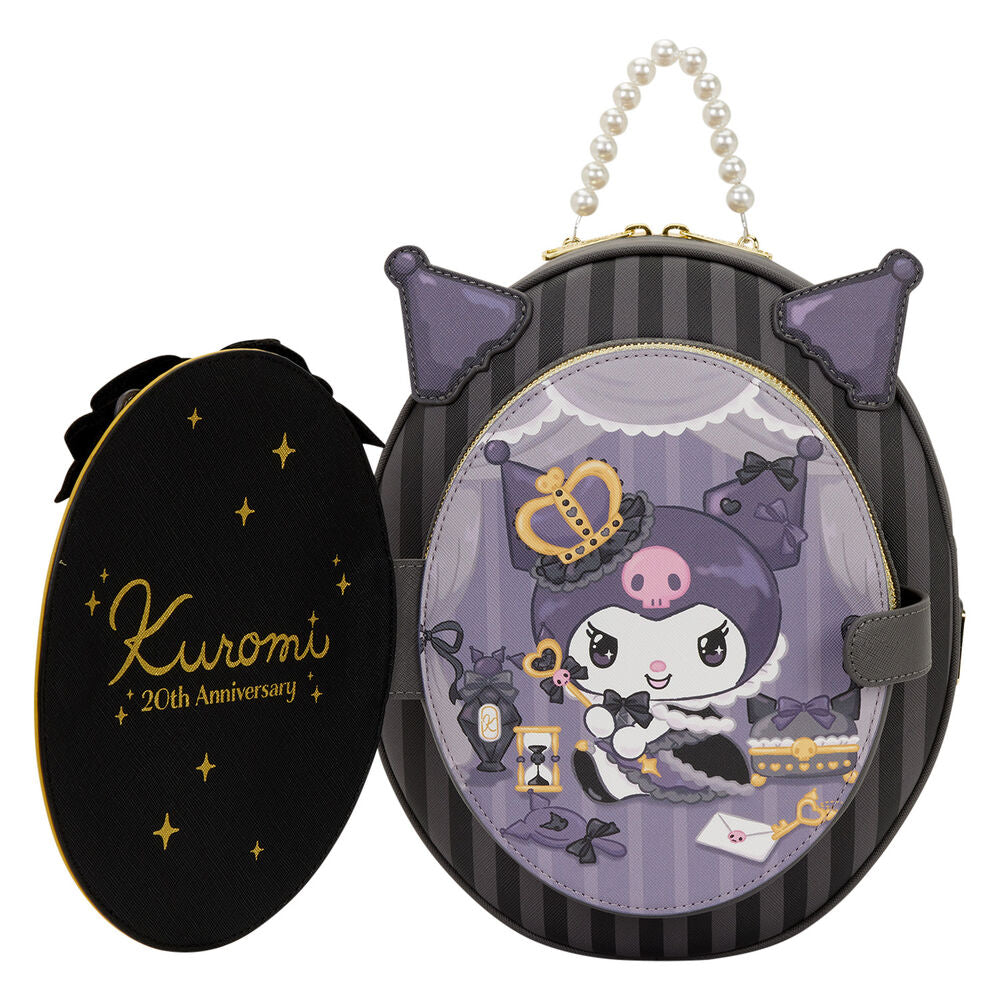 Mochila 20th Anniversary Kuromi Hello Kitty Loungefly 28 cm