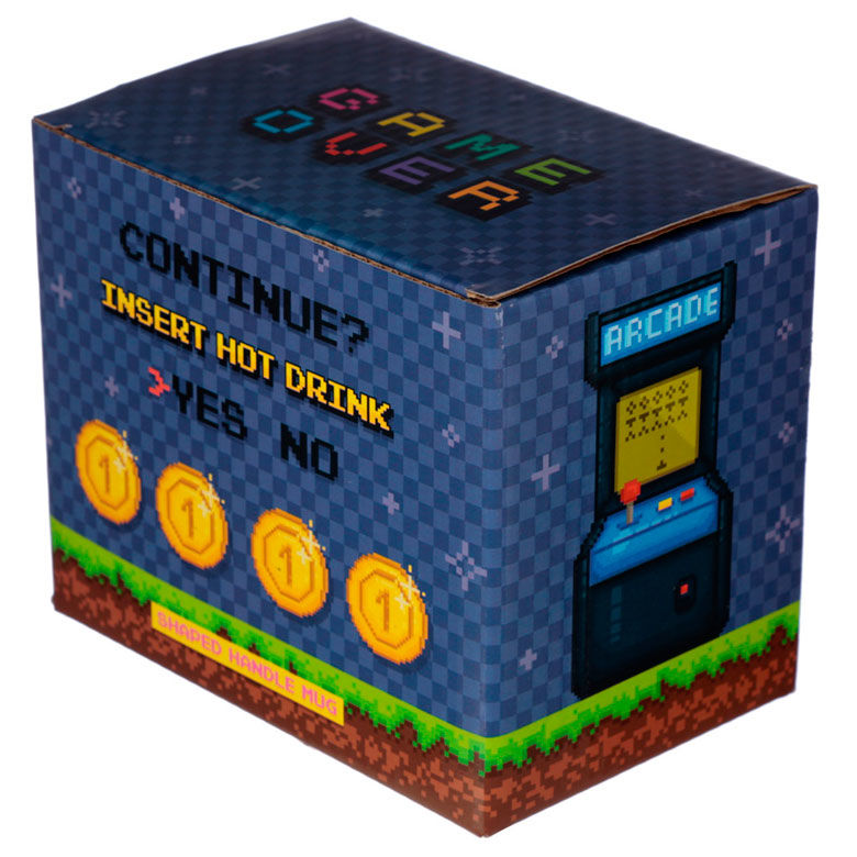 Taza asa 3D Joystick Pixel Game Over Frikytopia
