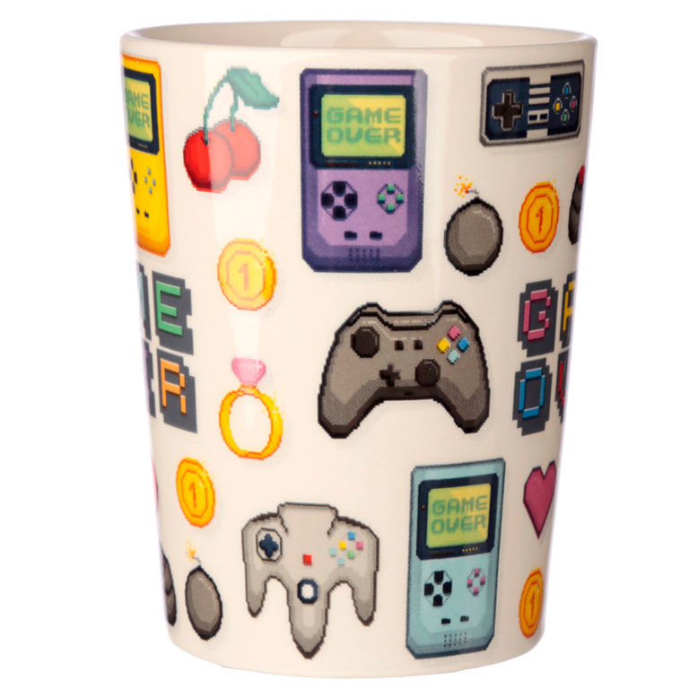 Taza Asa 3D Joystick Pixel Game Over
