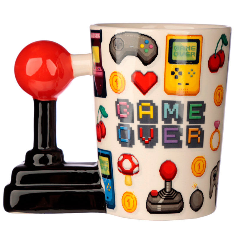 Taza Asa 3D Joystick Pixel Game Over