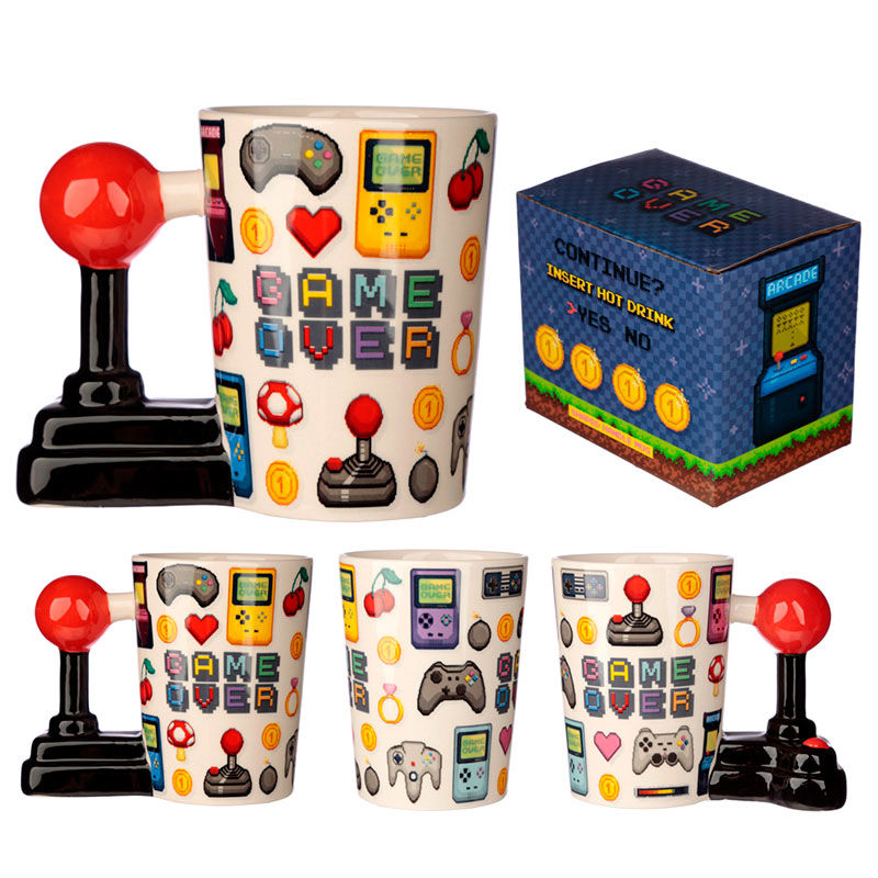 Taza Asa 3D Joystick Pixel Game Over