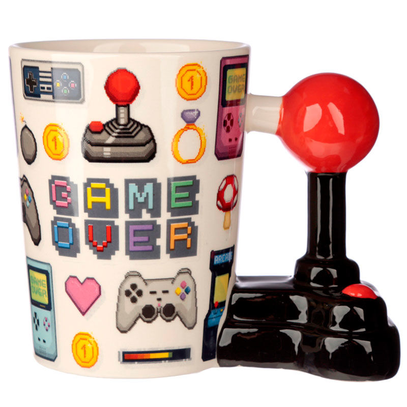 Taza Asa 3D Joystick Pixel Game Over
