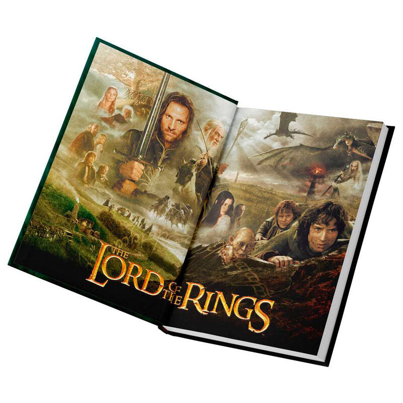 Cuaderno A5 One Ring To Rule Them All el Señor de los Anillos con Luz