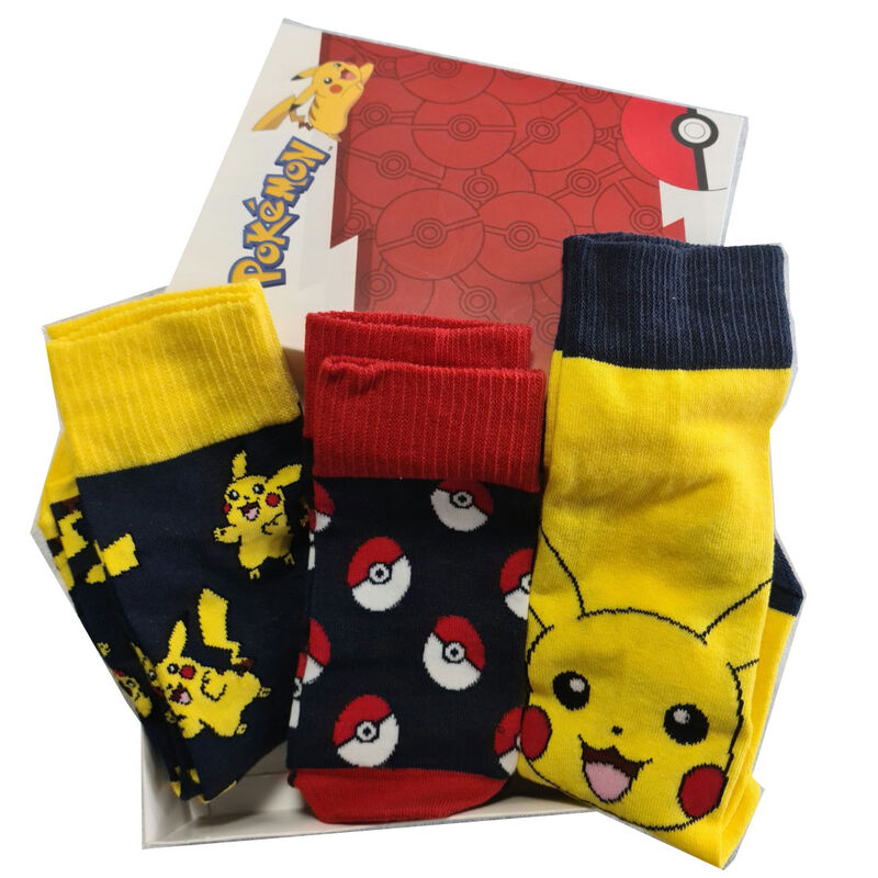 Set 3 calcetines Pokemon adulto surtido Frikytopia