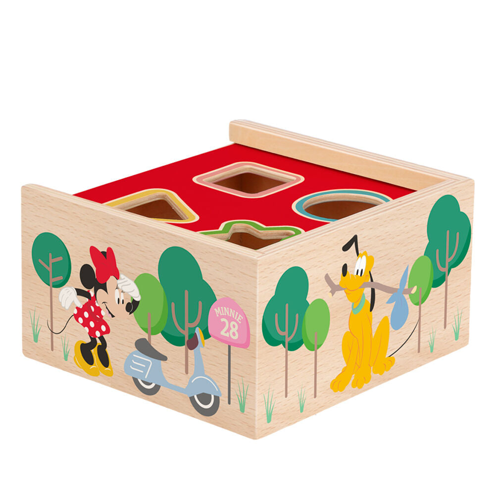 Cubo Formas Madera Mickey Minnie Disney