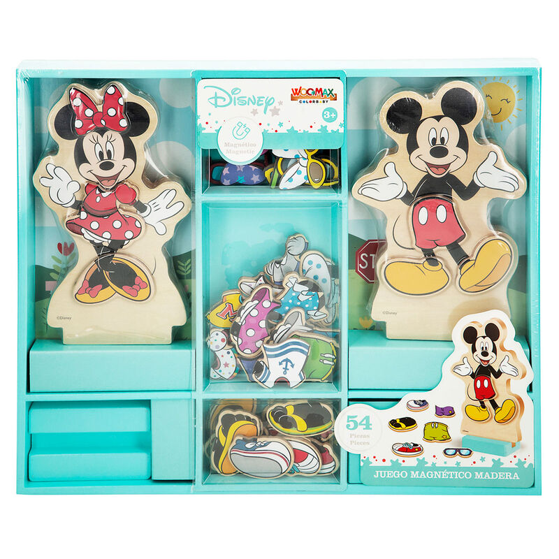 Juego magnetico madera vestidos Minnie Disney Frikytopia