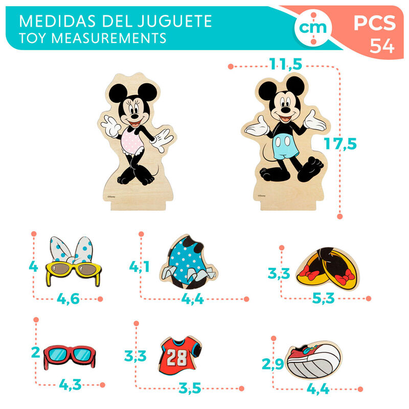 Juego Magnetico Madera Vestidos Minnie Disney