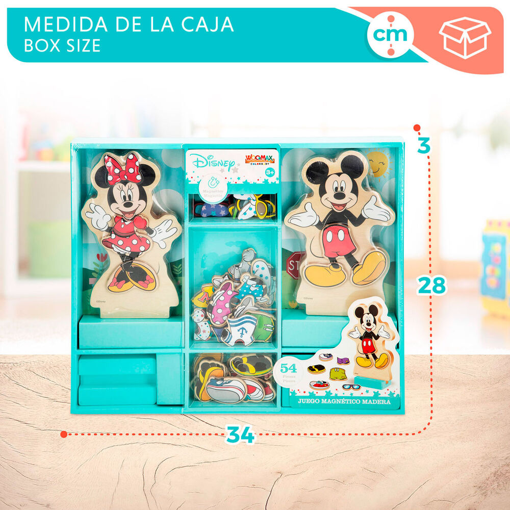 Juego Magnetico Madera Vestidos Minnie Disney