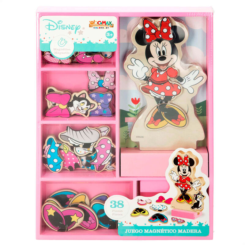 Juego magnetico madera vestidos Minnie Disney Frikytopia
