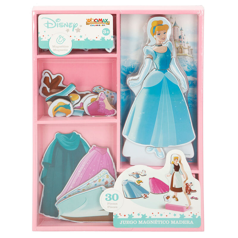 Juego magnetico madera vestidos Cenicienta Disney Frikytopia