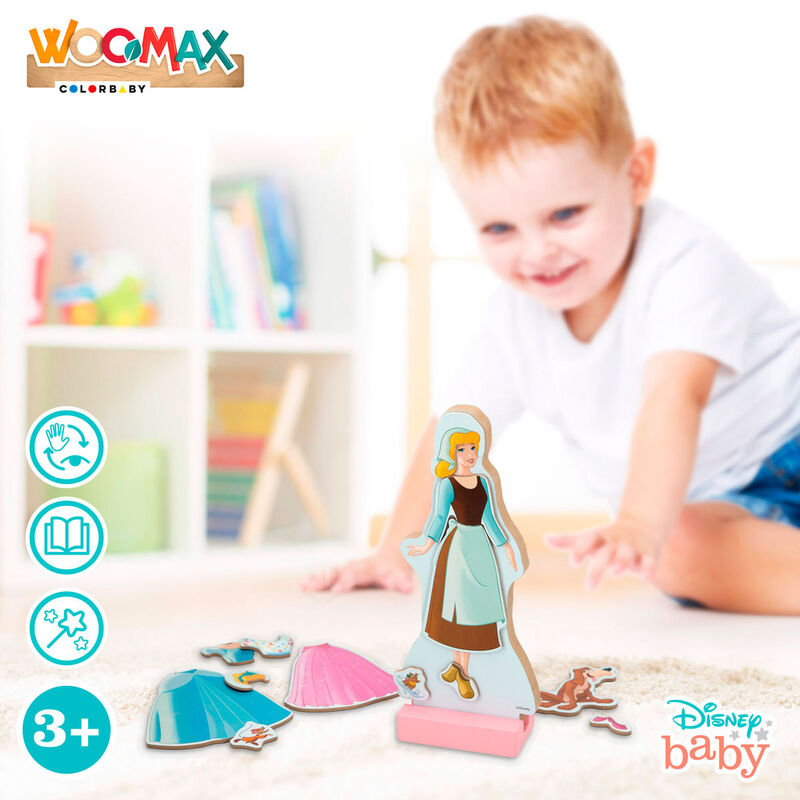 Juego Magnetico Madera Vestidos Cenicienta Disney