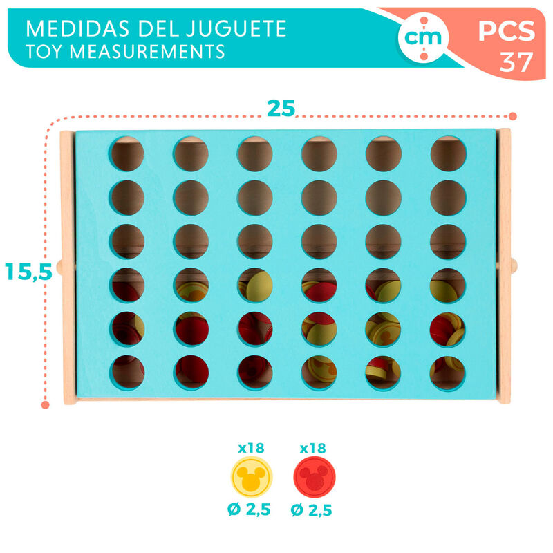 Juego Cuatro en Raya Madera Disney