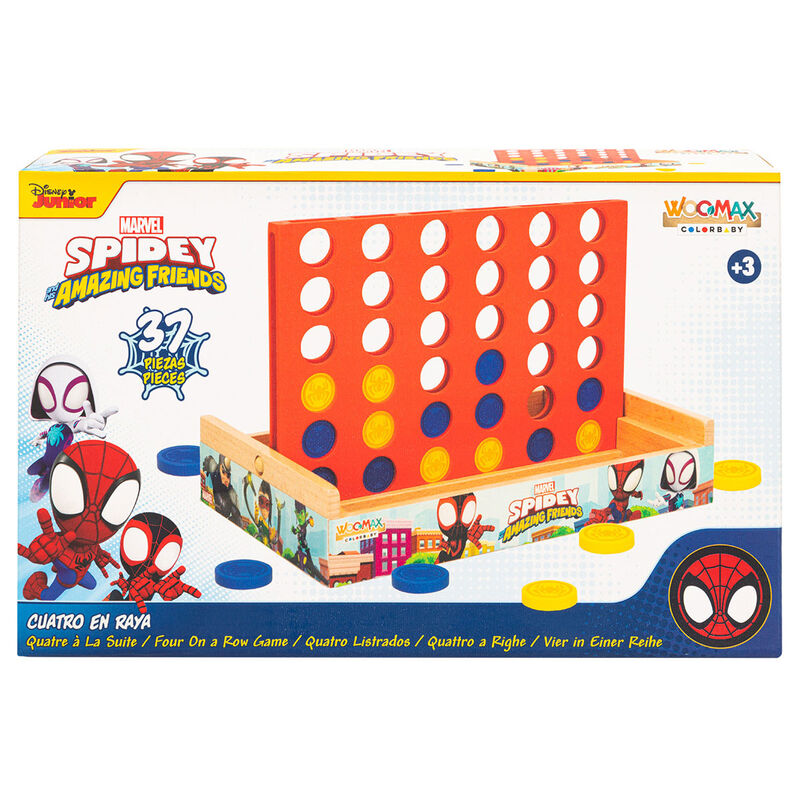 Juego Cuatro en Raya madera Spidey Marvel Frikytopia