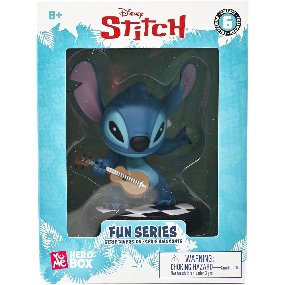 Figura Stitch Guitarrista Hero Box Stitch Disney 8 cm
