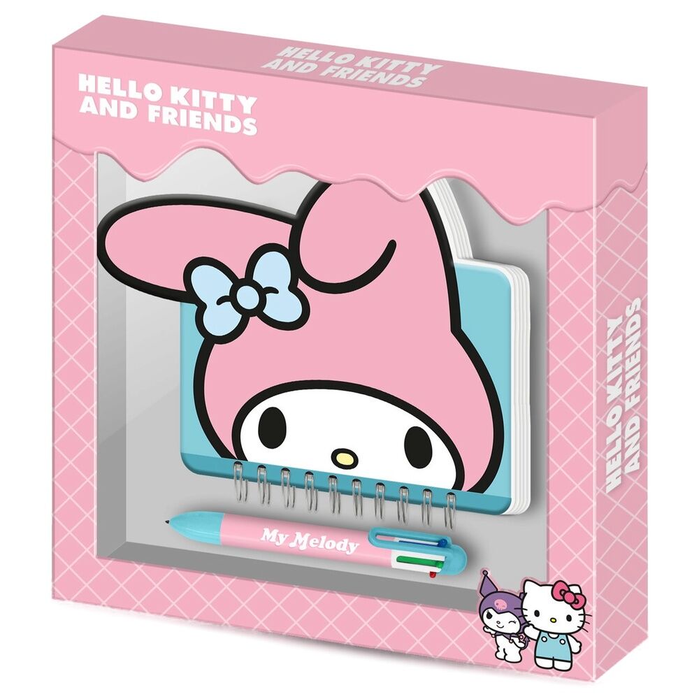 Diario + Boligrafo My Melody Hello Kitty and Friends Frikytopia
