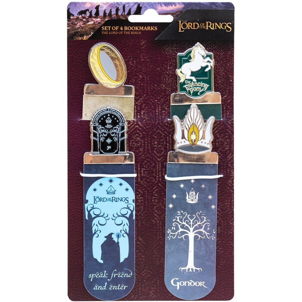 Set 4 Marcapaginas el Señor de los Anillos