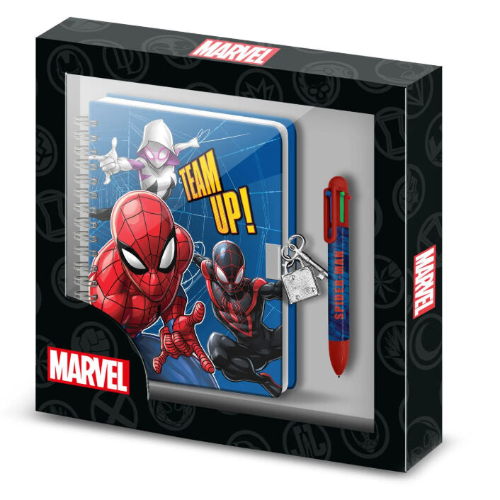 Diario + Boligrafo Spiderrman Marvel Frikytopia