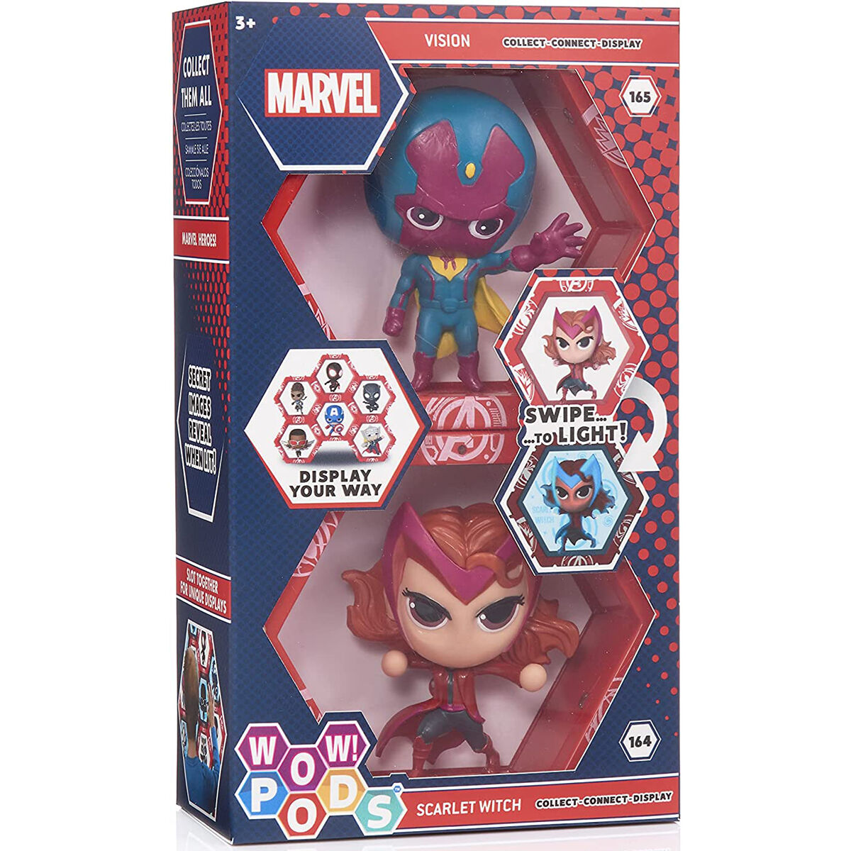 Set Figuras led WOW! POD Vision + Scarlet Marvel Frikytopia