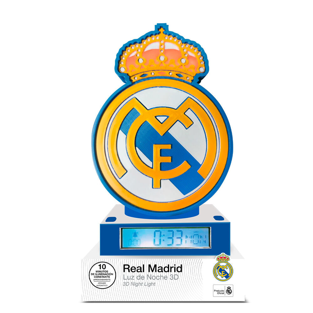 Lampara Despertador 3D Real Madrid Frikytopia