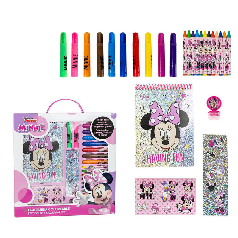 Set papeleria coloreable Minnie Disney Frikytopia