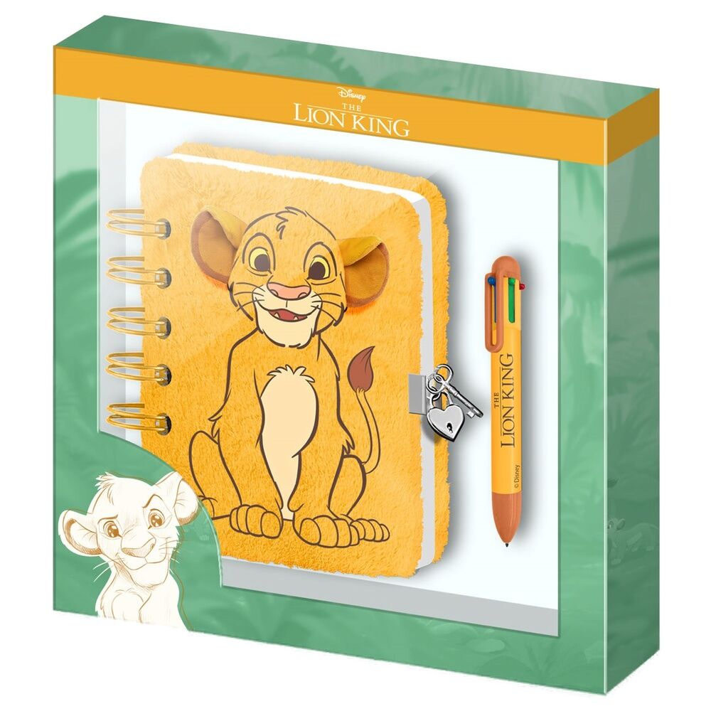 Diario peluche + Boligrafo El Rey Leon Disney Frikytopia