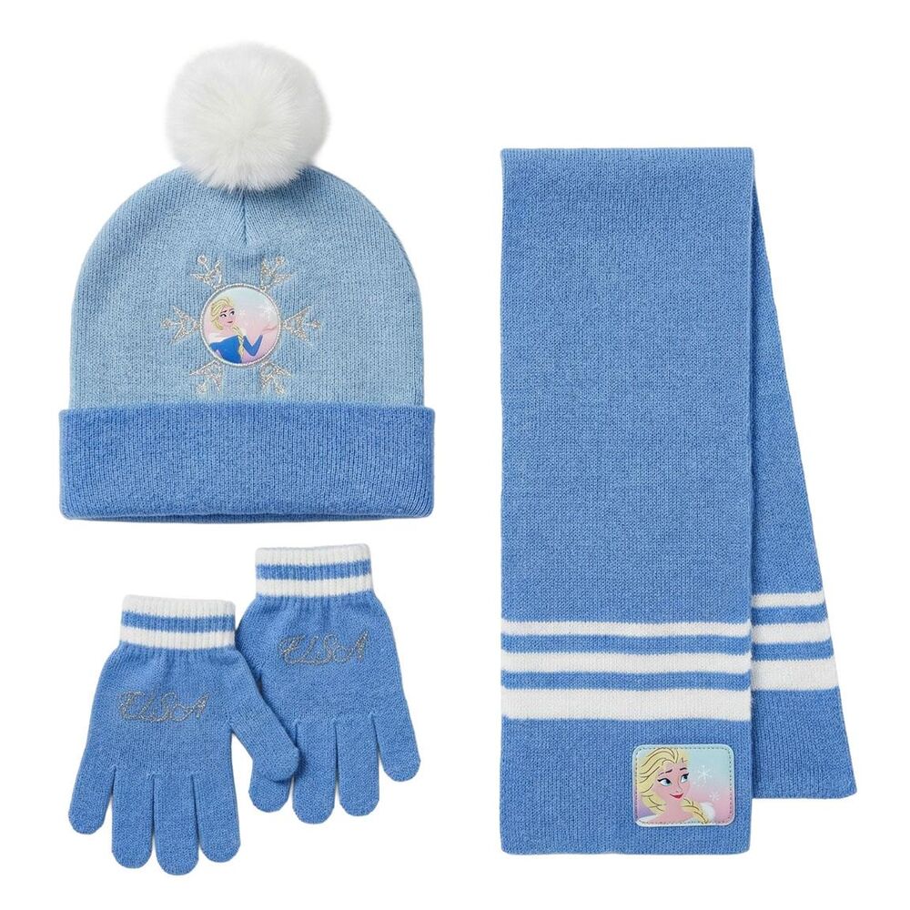 Conjunto gorro guantes bufanda Frozen Disney Frikytopia