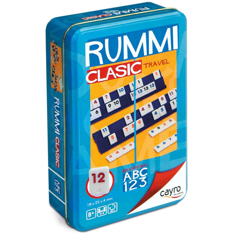 Juego Rummi viaje caja metalica Frikytopia