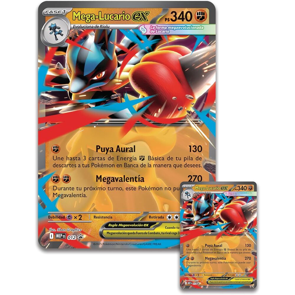 Blister Cartas Mega Lucario Ex Pokemon Latino