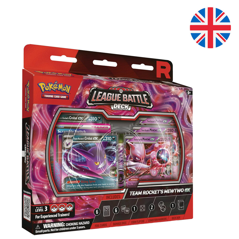Blister cartas League Battle Deck Team Rockets Mewtwo Ex Pokemon ingles Frikytopia