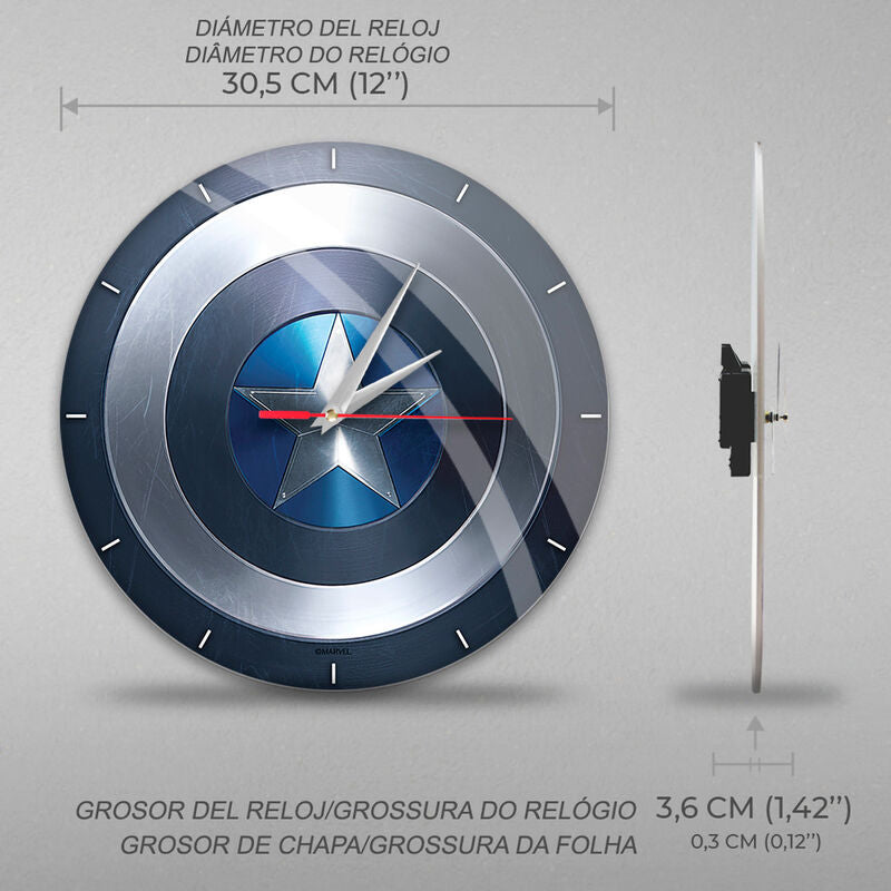 Reloj Pared Capitan America Marvel