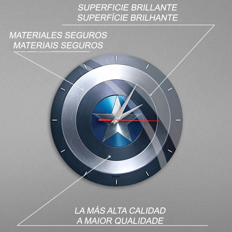 Reloj Pared Capitan America Marvel
