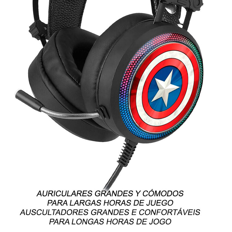 Auriculares Gaming Capitan America Marvel