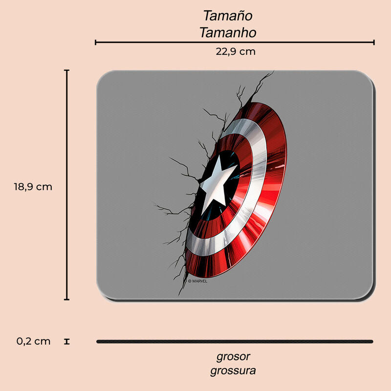 Alfombrilla Raton Capitan America Marvel
