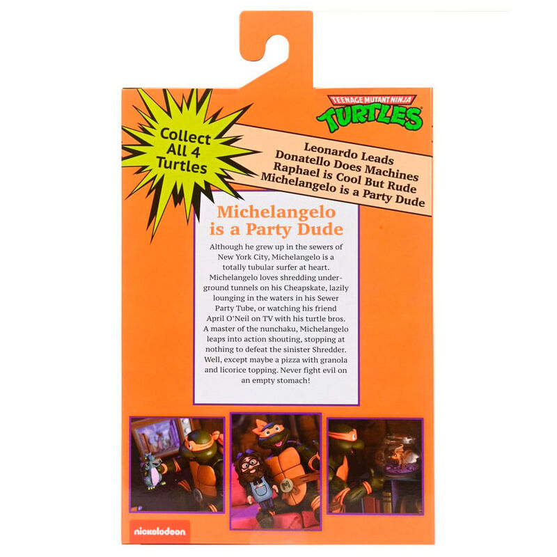 Figura Ultimate Michelangelo VHS Cartoon Tortugas Ninja 18 cm