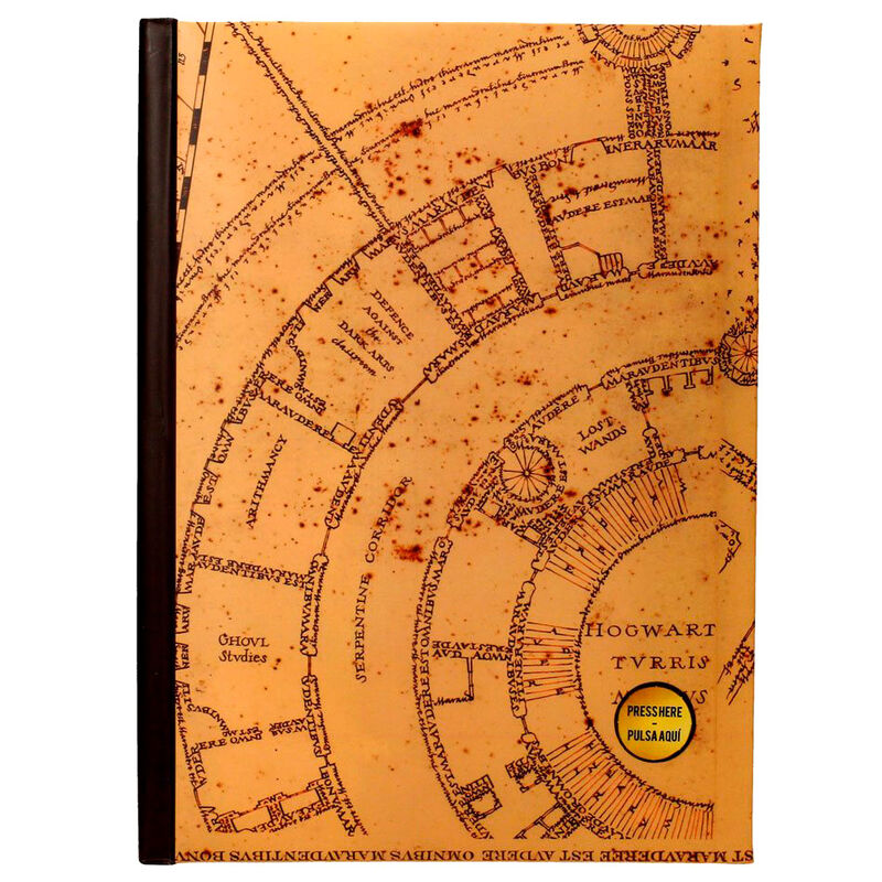 Cuaderno A5 Mapa del Merodeador Harry Potter Frikytopia