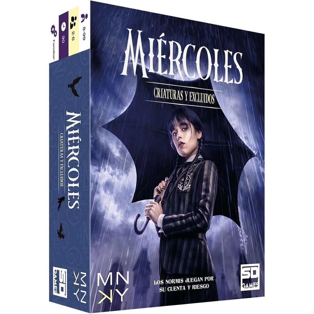 Juego de cartas Criaturas y Excluidos Miercoles Wednesday español Frikytopia