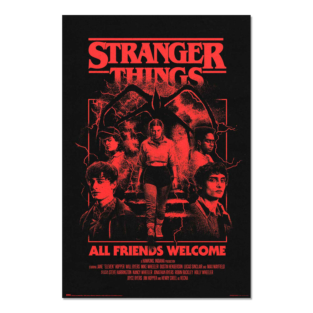 Poster All Friends Welcome Stranger Things Frikytopia