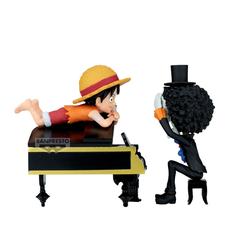 Figura Luffy & Brook Word Collectable Stories One Piece 8 cm