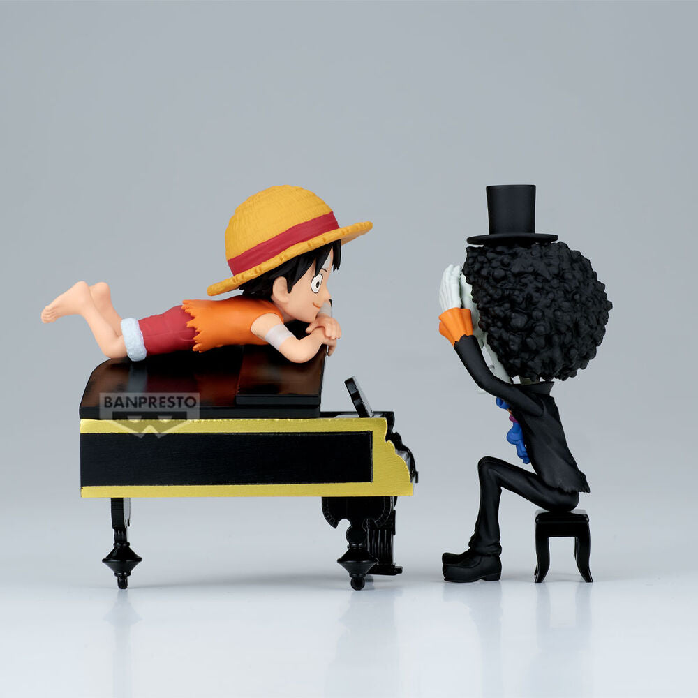 Figura Luffy & Brook Word Collectable Stories One Piece 8 cm