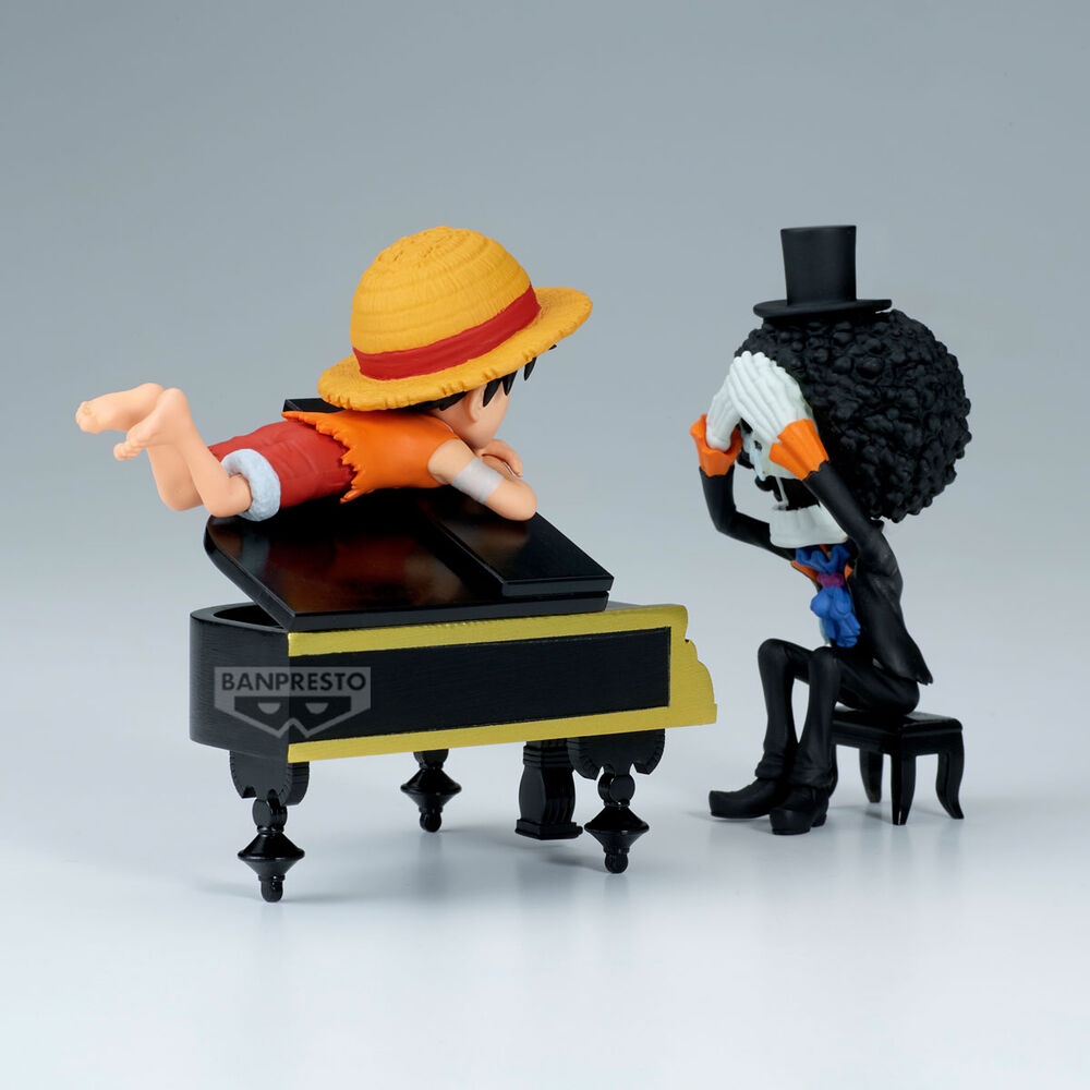 Figura Luffy & Brook Word Collectable Stories One Piece 8 cm