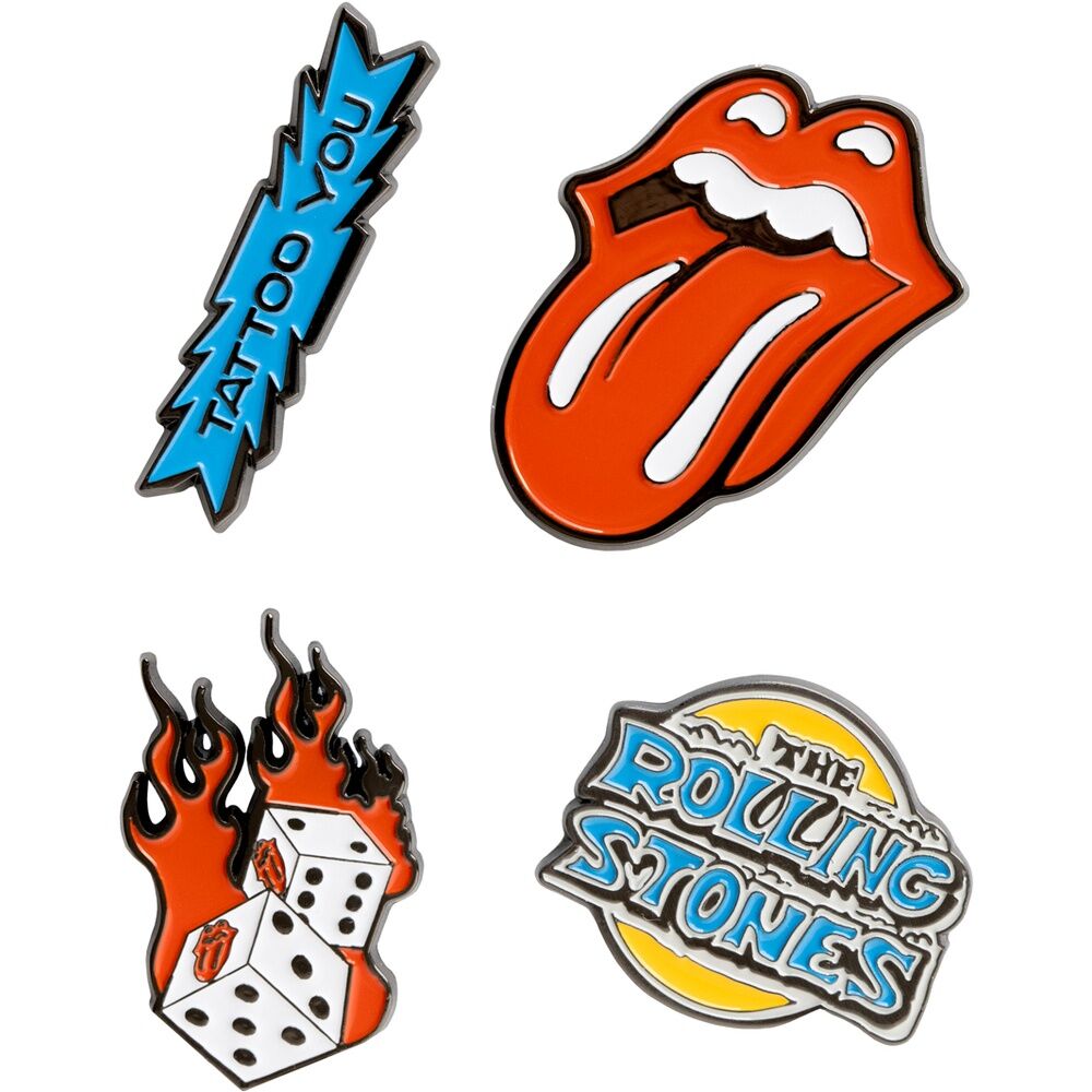 Blister set 4 pins Rolling Stones Frikytopia